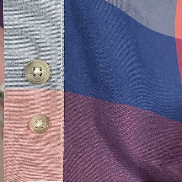 Chaps Men’s XL Blue & Red Plaid Short Sleeve Shirt - Picture 11 of 11